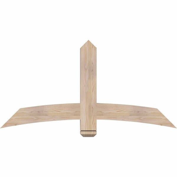 Ekena Millwork Bellingham Smooth Timber Gable Bracket, Douglas Fir, 60"W x 30"H x 3 1/2"D x 5 1/2"F, 12/12 Pitch GBW060X30X0406BEL00SDF - main